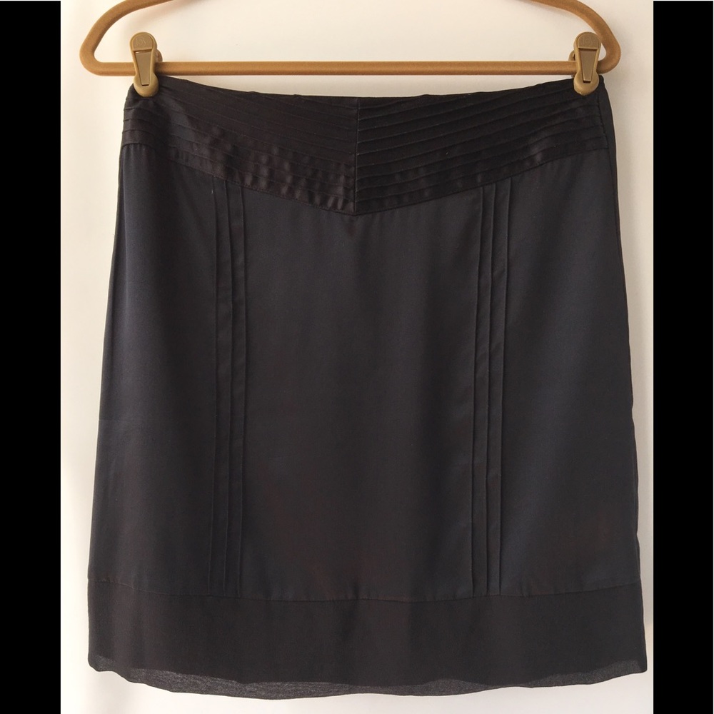 Black sexy silk skirt